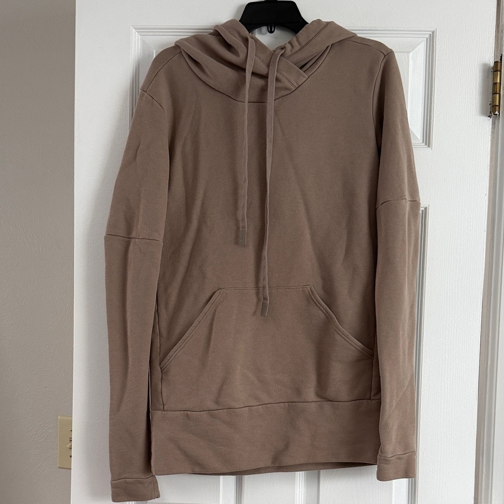 ALO Small Women’s Renown Heavy Weight Hoodie Brown Hooded Pullover Sweatshirt